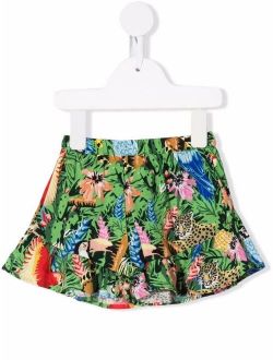 Kids floral-print mini skirt