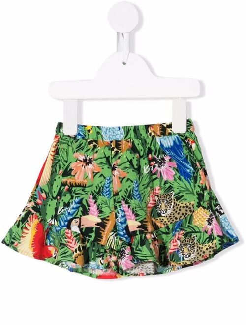 Kenzo Kids floral-print mini skirt