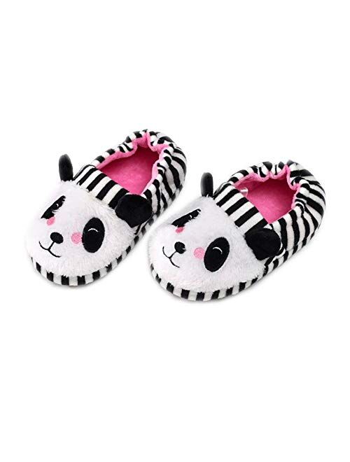 Csfry Baby Girl's Premium Soft Plush Slippers Cartoon Warm Winter House Shoes