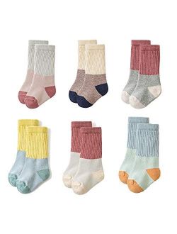 Ttizzy Toddler Baby Girls Boys Socks - Cotton Crew Socks for Baby Gifts Pack