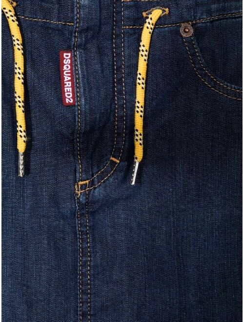 Dsquared2 Kids drawstring denim miniskirt