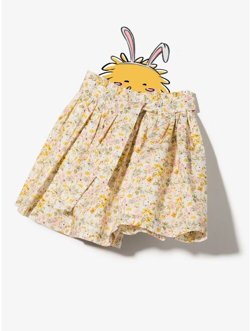 Bonpoint floral-print flared skirt