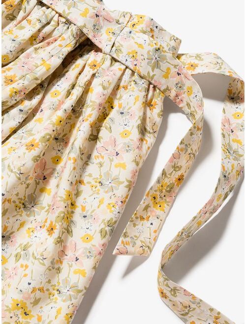 Bonpoint floral-print flared skirt