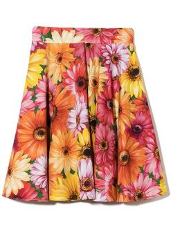 Kids floral-print A-line skirt