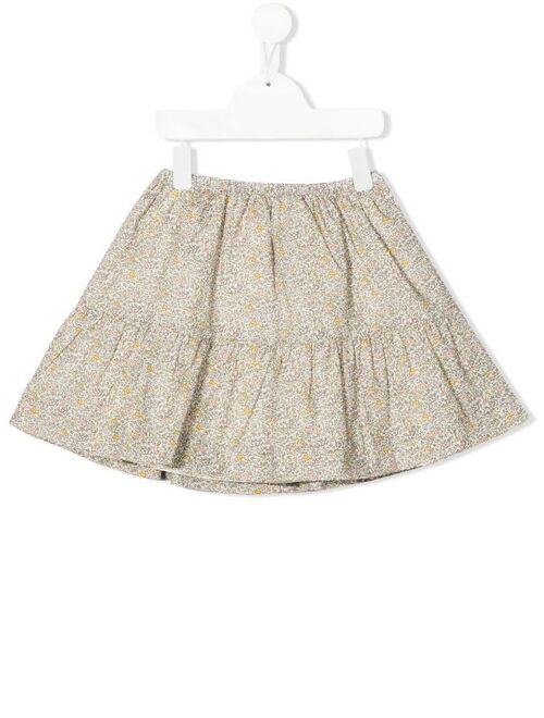 Bonpoint floral-print ruffled skirt
