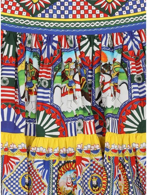Dolce & Gabbana Kids mixed-print skirt