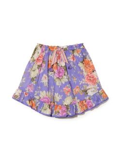Kids floral-print flared skirt