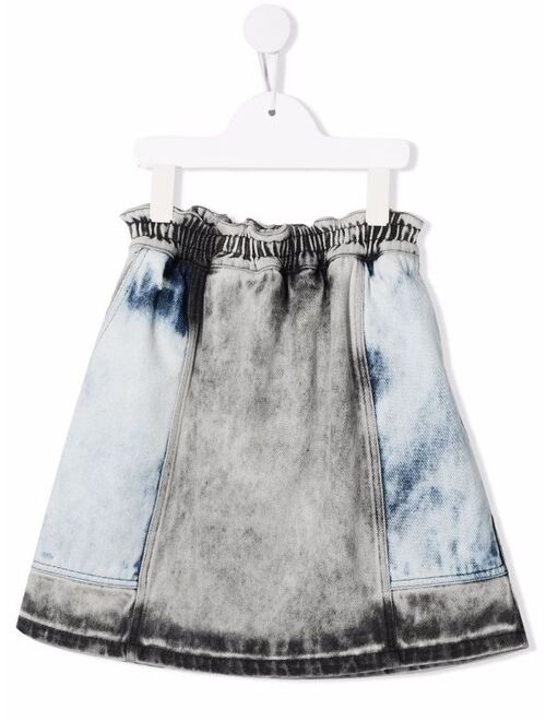 Andorine stonewashed denim skirt