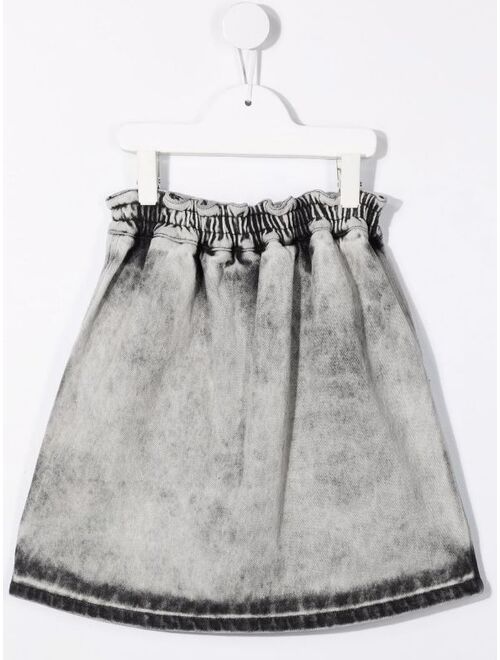 Andorine stonewashed denim skirt