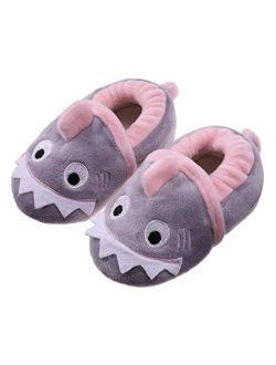 SDBING Infant Baby Boys Girls Slippers Soft Sole Toddler Slip On Newborn Crib Shoes Cute Cartoon Shark First Walkers Shoes 6-24 Months