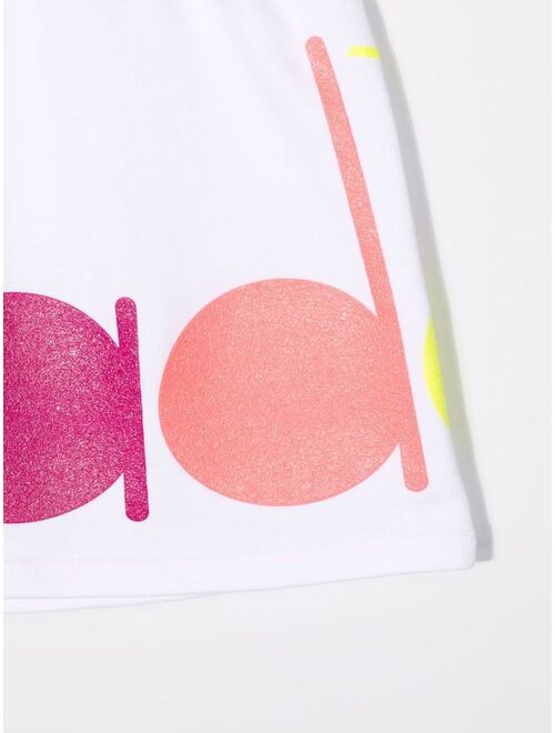 Diadora Junior logo-print flared skirt
