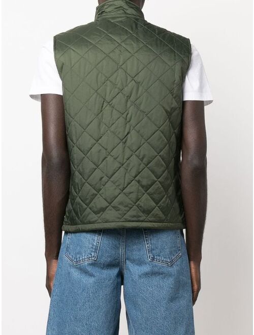 Barbour logo quilted gilet