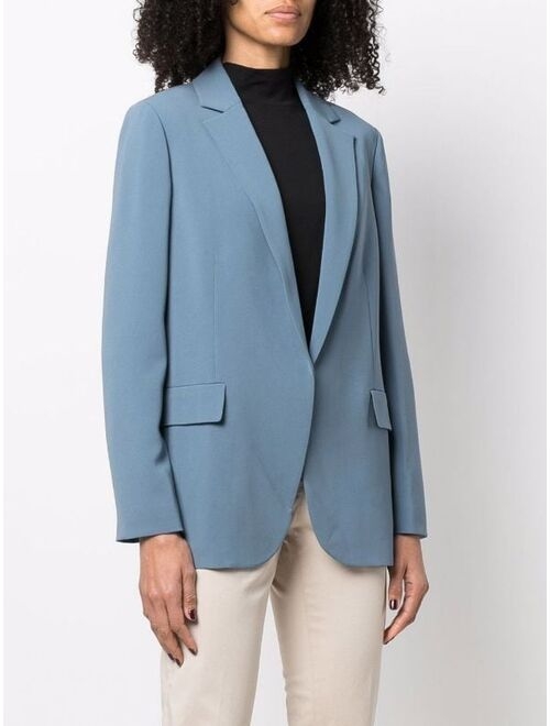 Theory crepe open-front blazer