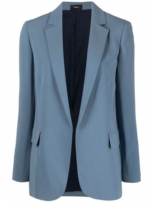 Theory crepe open-front blazer
