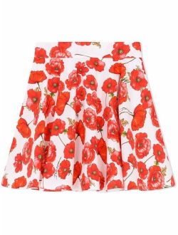 Kids poppy print skirt