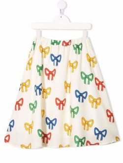 Mini Rodini bow-print skirt