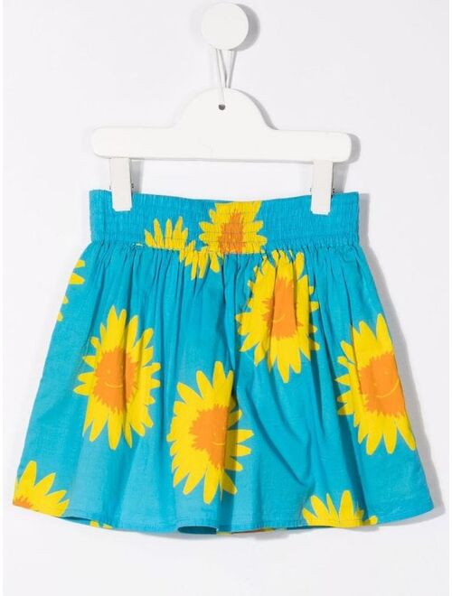 Stella McCartney Kids sunflower-print organic cotton skirt
