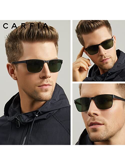 Champion Carfia Metal Mens Sunglasses Polarized UV400 Protection for Driving Fishing Hiking Golf Everyday Use