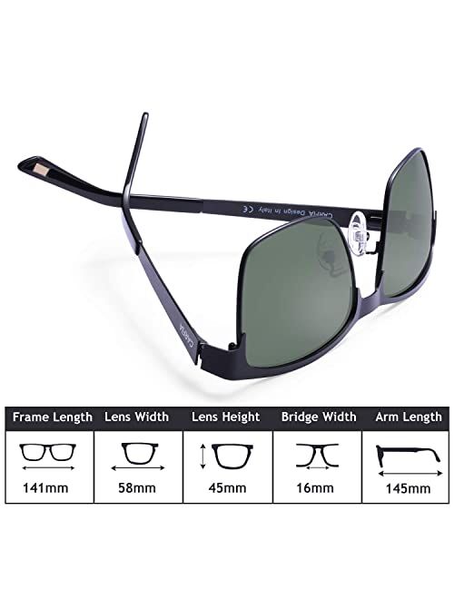 Champion Carfia Metal Mens Sunglasses Polarized UV400 Protection for Driving Fishing Hiking Golf Everyday Use