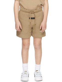 ESSENTIALS Kids Tan Fleece Shorts