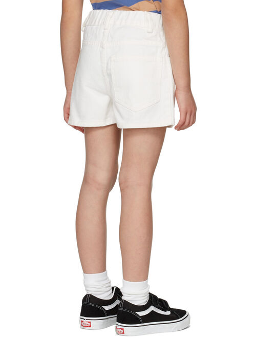 WYNKEN Kids White Denim Shorts