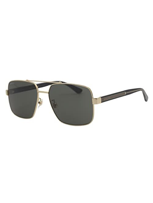 Gucci Mens UV Protection Pilot Aviator Sunglasses Gold 60mm