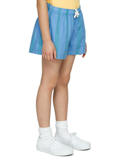 TINYCOTTONS Kids Blue Lines Shorts