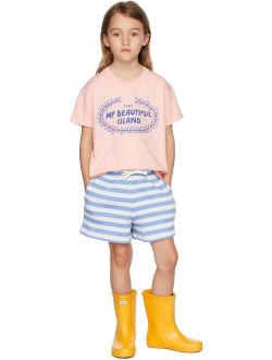 TINYCOTTONS Kids Blue Stripes Shorts