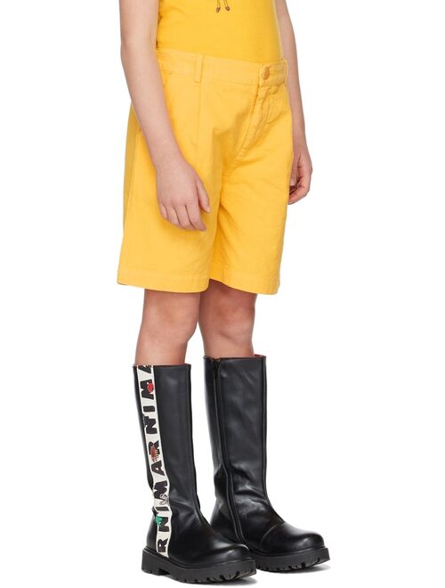 THE CAMPAMENTO Kids Yellow Flower Shorts
