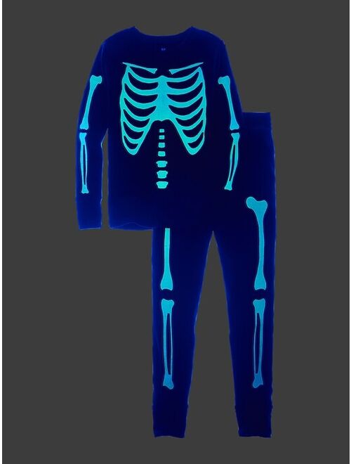 Gap Kids 100% Organic Cotton Glow-In-The-Dark Skeleton PJ Set