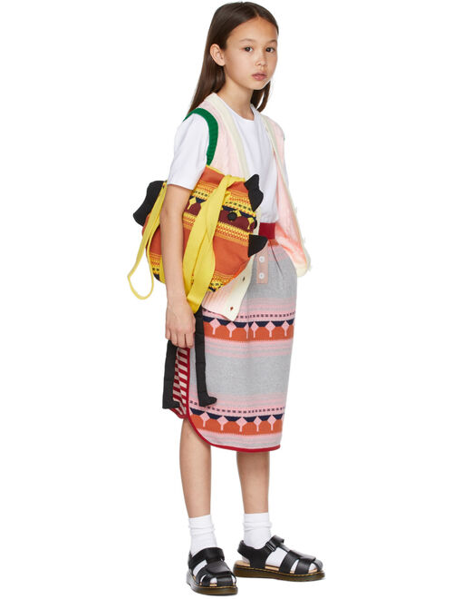 LIGNE NOIRE Kids Multicolor Jacquard Stripes Skirt