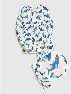 Kids 100% Organic Cotton Shark Print PJ Set
