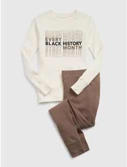 Kids 100% Organic Cotton Black History Graphic PJ Set