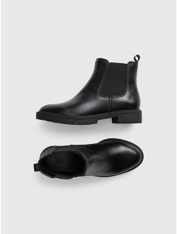 Kids Leather Black Chelsea Boots