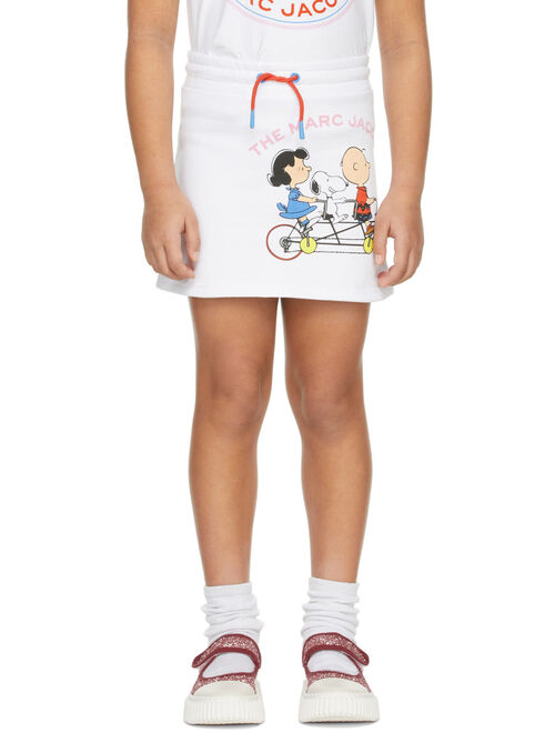 Marc Jacobs Kids White Peanuts Edition French Terry Skirt