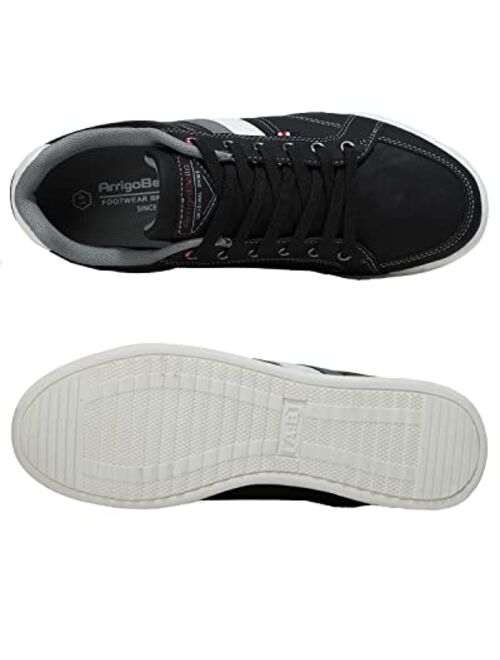 ARRIGO BELLO Mens Fashion Sneakers Casual Shoes PU-Leather Walking Shoes Low Top Shoes
