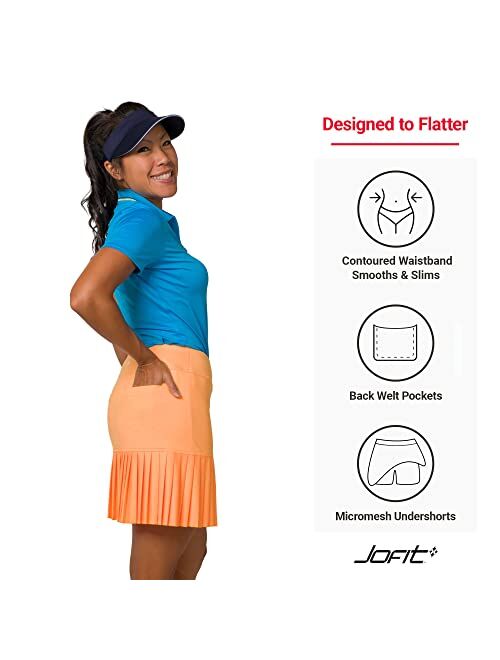 Jofit Apparel Womens Athletic Clothing Knife Pleat Skort-Long for Golf & Tennis