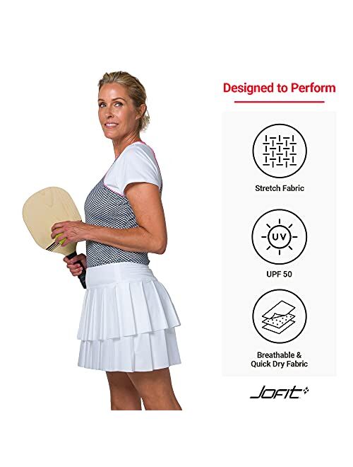 Jofit Apparel Womens Athletic Clothing Layered Pleat Skort for Golf & Tennis