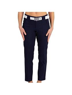 Jofit Apparel Womens Athletic Clothing Belted Cropped Pant for Golf & Tennis
