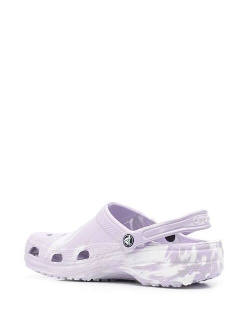 Crocs marbled pattern clogs