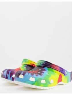 classic clogs in multi tie dye
