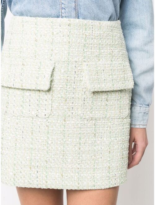 Maje A-line tweed mini skirt