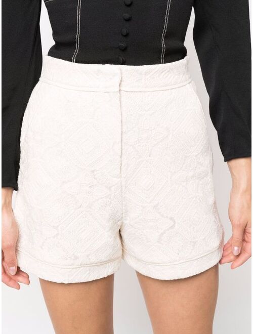 Maje lace-embroidred shorts