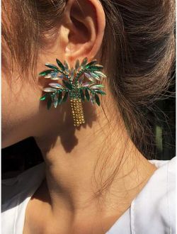 Gemstone Tree Design Earrings