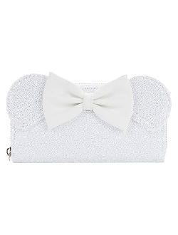 Disney Minnie Sequin Wedding Zip Around Wallet Minnie Mouse One Size
