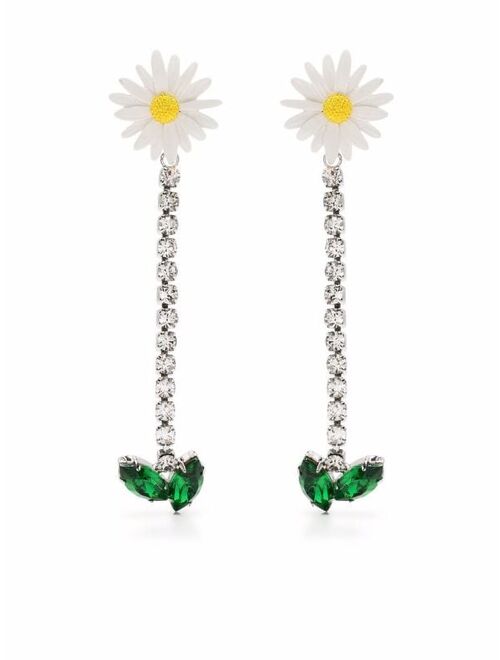 Maje daisy crystal drop earrings