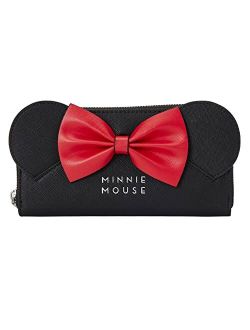 Disney Minnie Mouse Ears with Bow Zip Around Wallet