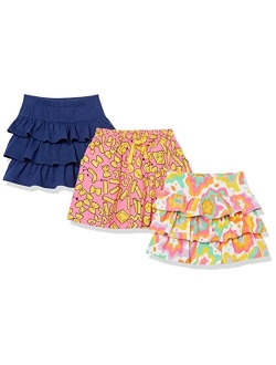 Girls and Toddlers' Knit Ruffle Scooter Skirts, Multipacks