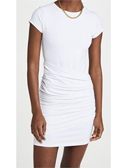 Women's Short Sleeve Gathered Overlay Dress