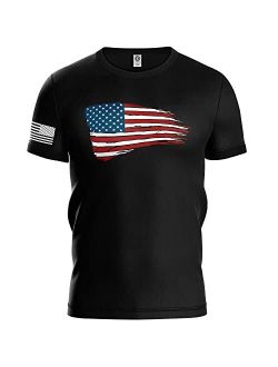 Tactical Pro Supply U.S Flag Patriotic Military Army Mens T-Shirt Printed & Packaged in The USA